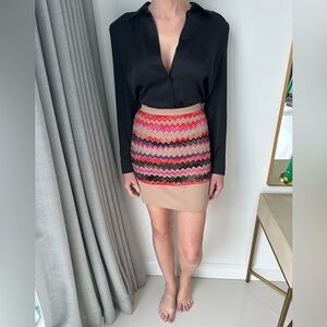 Missoni Multicolor Patterned Knit Mini Skirt S
